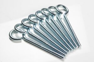 Eye-bolts made from steel with blue-zinc electro plating (EG)